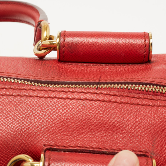 DOLCE & GABBANA Red Leather Miss Sicily Bowler Bag - Picture 8 of 8